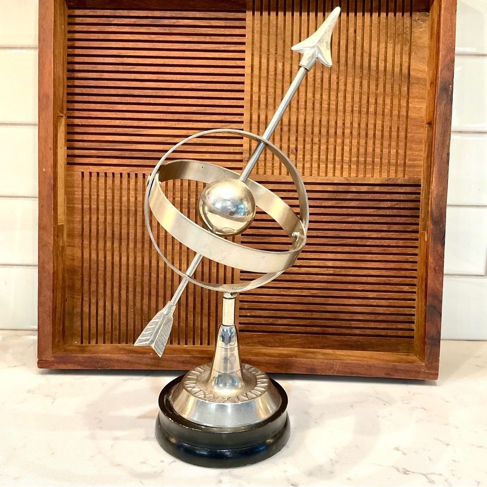 Silver Armillary Sphere Decor